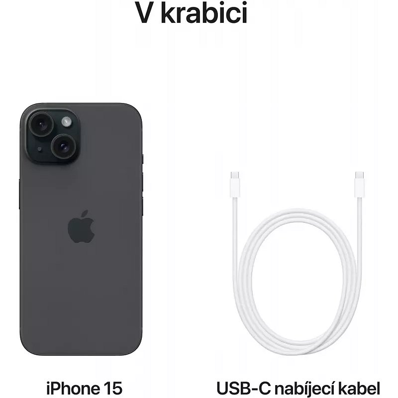 iPhone 15 256GB černá v hodnotě 19 990,-