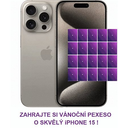iPhone 15 PRO 256GB přírodní titan v hodnotě 20 990,-